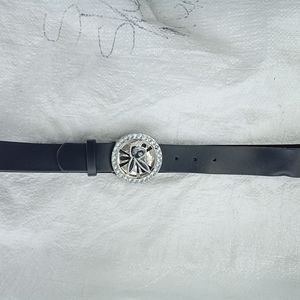 Vintage playboy bunny belt with spinning belt buckle Lg